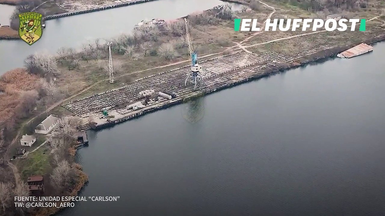 La unidad especial 'Carlson' comparte un vídeo de la bandera ucraniana al otro lado del río Dniéper