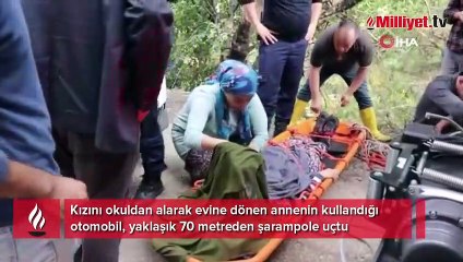 Antalya'da anne-kız okul dönüşü ölümden döndü