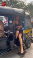 Shriya Saran ditches her car for an auto-rickshaw ride in Mumbai