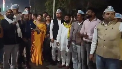 सिंगरौली : आप की जीत पर कार्यकर्ताओं ने मनाया जश्न