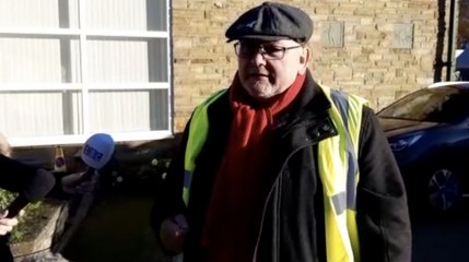 Sheffield City Council leader Terry Fox at the scene of the gas flood in Stannington.
