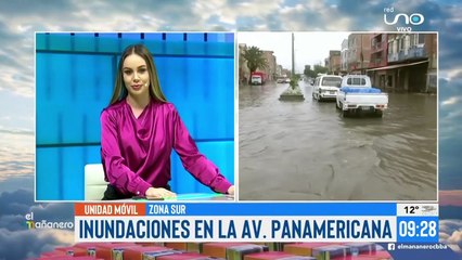 "¡No era un Mar!" La Avenida Panamericana se convirtió en un río por las lluvias