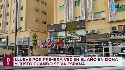 Catando el mundial: llueve por primera vez en el año en Doha y justo cuando se va España