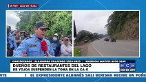 ¡Tras protesta contra demolición de muelles! Restauranteros del Lago de Yojoa liberan la CA-5