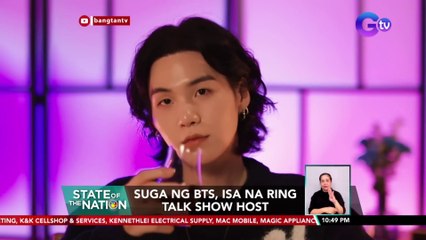 Suga ng BTS, isa na ring talk show host | SONA