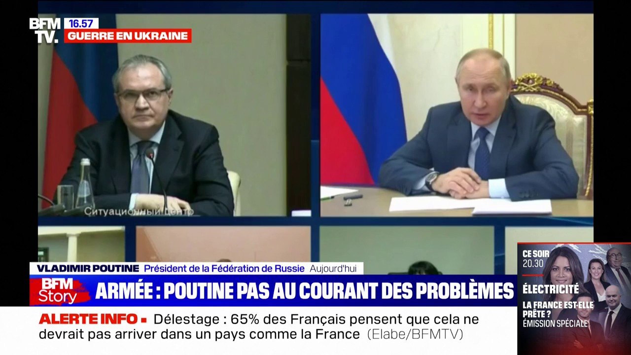"Donnez-moi plus d'informations": Vladimir Poutine parle des problèmes d'équipement de son armée