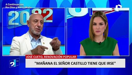José Cueto tras revelaciones de exjefe de la DINI: “Mañana el señor Castillo tiene que irse”
