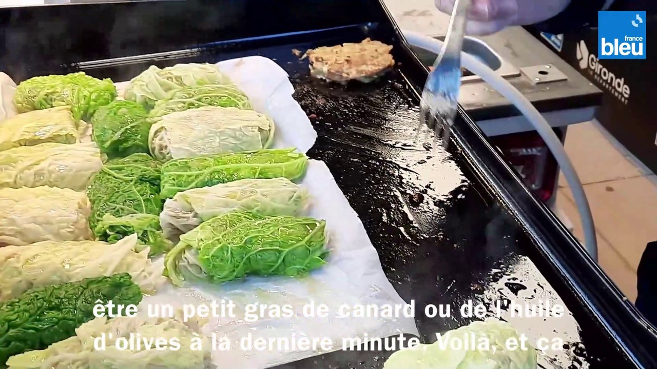 Chou vert farci - farce de poulet