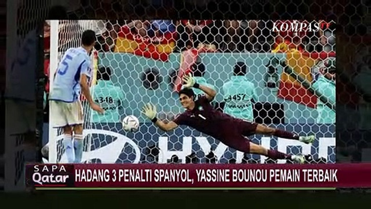 Yassine Bounou Berhasil Hadang 3 Penalti Spanyol
