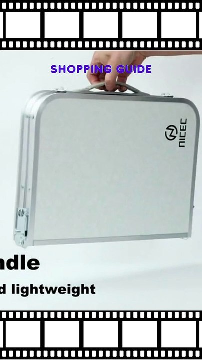 Nice C Card Table, Folding Camping Table Adjustable Height, Picnic, Outdoor, Portable Lightweight Aluminum, with Carry Handle for Beach, Picnic, Cooking, Festival, Indoor, Office (Small) - Sports & Outdoors