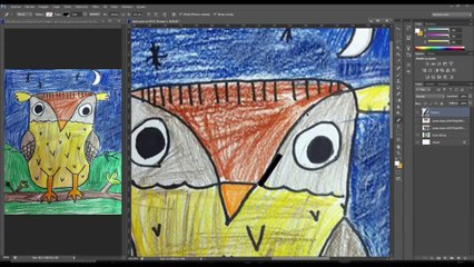 SPEED EDIT | Búho | Serie Dibujos Hechos por Niños en la vida real | Photobashing | Fotomanipulación