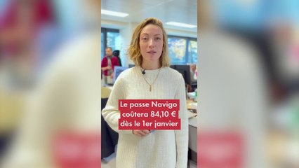 Le passe Navigo coûtera 84,10 € dès le 1er janvier