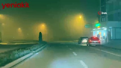 Düzce’de yoğun sis görüş mesafesini düşürdü