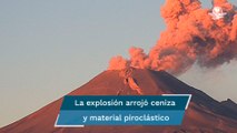 Se registra explosión del volcán Popocatépetl