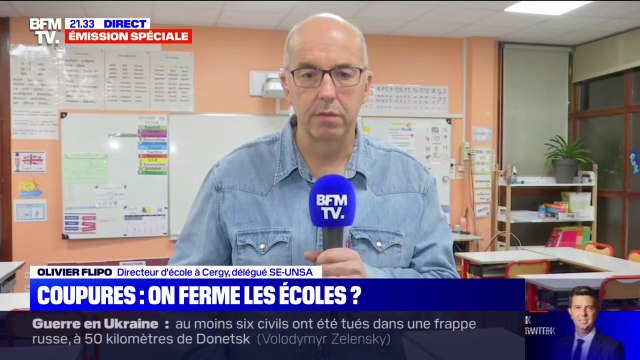 Olivier Flipo (SE-UNSA) suggère de fermer les écoles toute la journée en cas de délestage