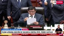 Pérou : le Parlement vote la destitution du président Pedro Castillo