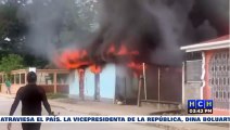 Reportan incendio en una vivienda en Santa Rita, Yoro