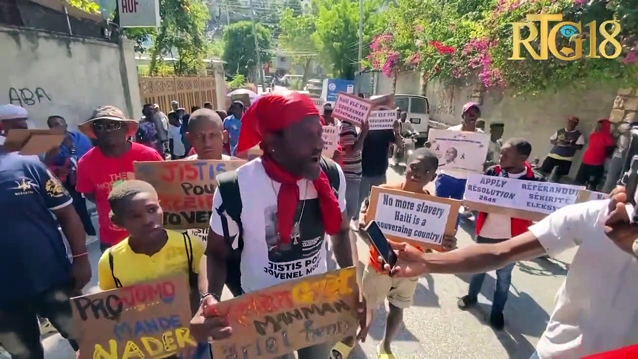 100/100 Dyaspora òganize yon sitin devan rantre BINUH pou mande jistis pou prezidan Jovenel Moïse