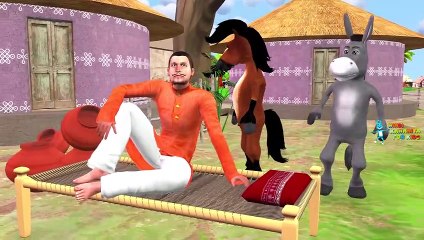 मज़ेदार donkey और लालची घोड़े की हिंदी कहानी 🐴