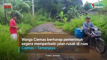 Apabila Hujan Seperti Kolam, Perbaikan Jalan Rusak di Ciemas Sukabumi Diusulkan