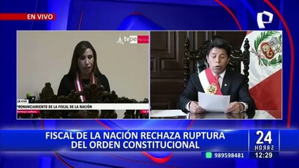 Patricia Benavides: "Exhorto respetar la Constitución y la democracia"