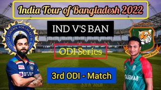 India V'S Bangladesh 3rd ODI playing 11