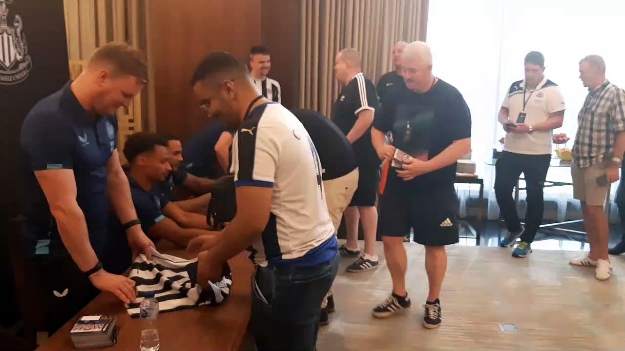 Newcastle United boss Eddie Howe meets fans at...