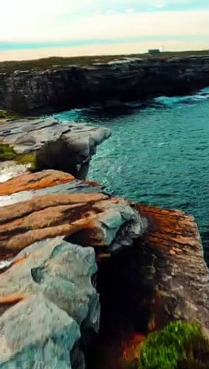 Uber Chill Cliff Diving Drone View over the Ocean. Sydney Australia drone travel Adventures.
