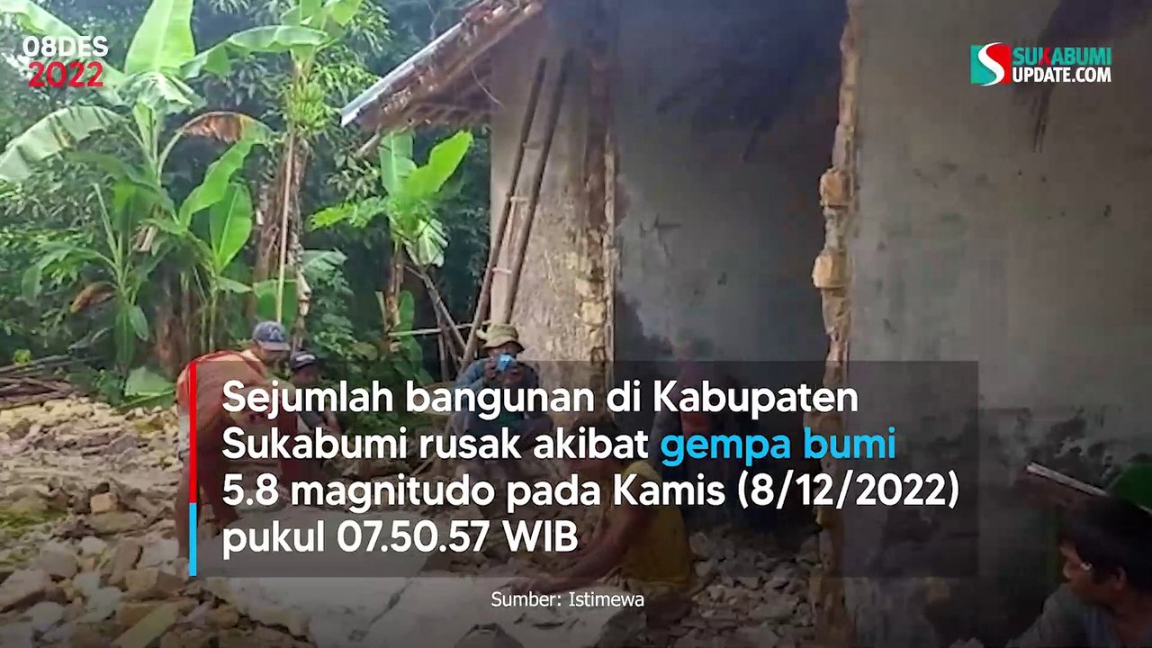 Rumah Rusak-Sekolah Retak, Dampak Gempa M5.8 di Sejumlah Titik di Sukabumi