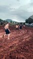 Slipping and Sliding During a Mud Run