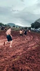 Slipping and Sliding During a Mud Run