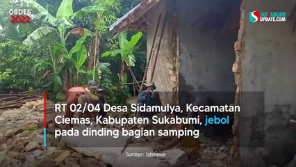 Dinding Rumah Warga Ciemas Sukabumi Ambruk Diguncang Gempa M5.8