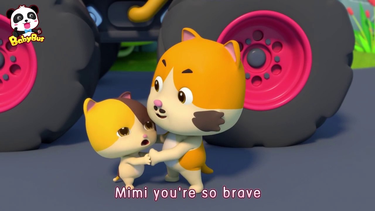 Monster Fire Truck Saves Mimi _ Outdoor Playground Song _ Nursery Rhymes _ Kids Songs _ BabyBus