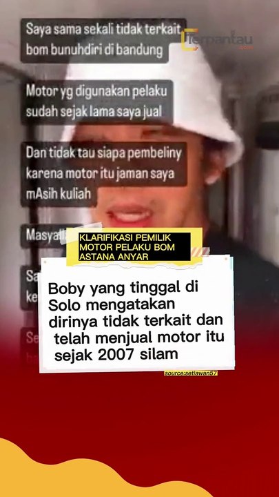 MOTOR PELAKU TEROR ??? @Mapolsek AstanaAnyar