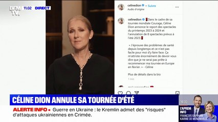 Atteinte d'un "trouble neurologique rare", Céline Dion annule une partie de sa tournée d'été