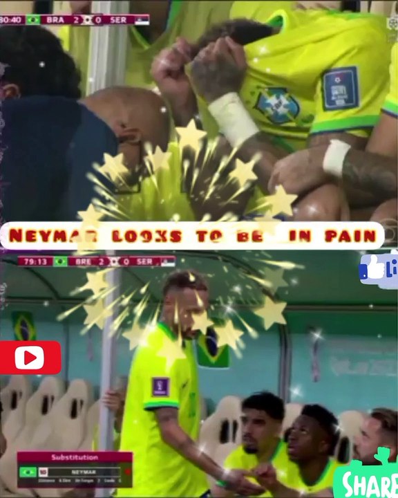 In this match, Neymar's retired heart suffered pain