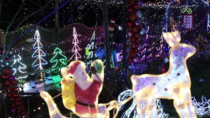 Electrician builds magical 30,000-bulb Christmas lights display at home