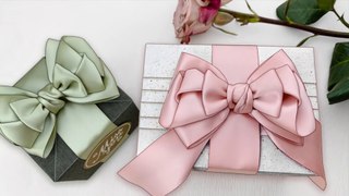 DIY Gift Wrapping - Gift Box Packing With Ribbon Bow