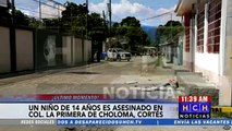 ¡A balazos! matan a jovencito de 14 años en Choloma