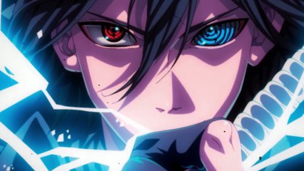 Sasuke finally accepts the ARM made by Amado to regain the RINNEGAN