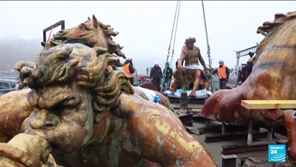 Apollo lifted out of Versailles' gardens for restoration