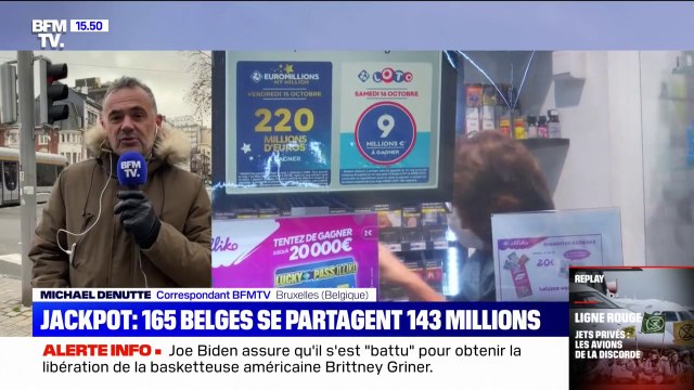 Le jackpot de l'Euromillions de 143 millions a été gagné en Belgique par…165 personnes