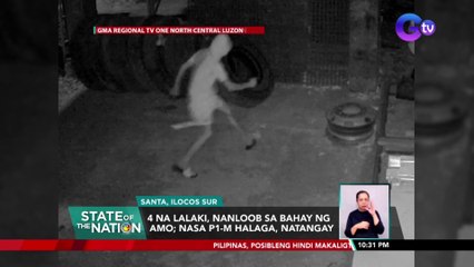 4 na lalaki, nanloob sa bahay ng amo; nasa P1-M halaga, natangay | SONA