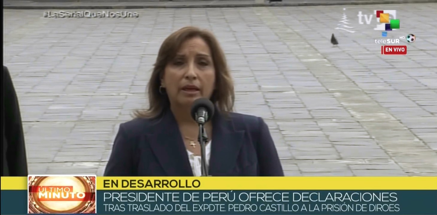 Presidenta de Perú declara que no hará convocatoria a elecciones