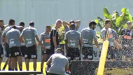 Imagens do último treino do Corinthians antes da partida contra o Novorizontino