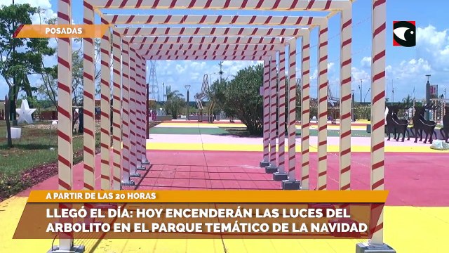 Llegó el día: hoy encenderán las luces del arbolito en el parque temático de la navidad
