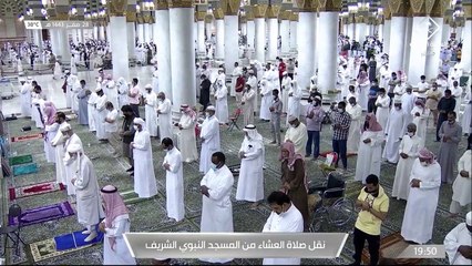 صلاة العشاء من المسجد النبوي الشريف - الثلاثاء 14430228 هـ