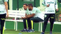 Imagens do treino do Palmeiras