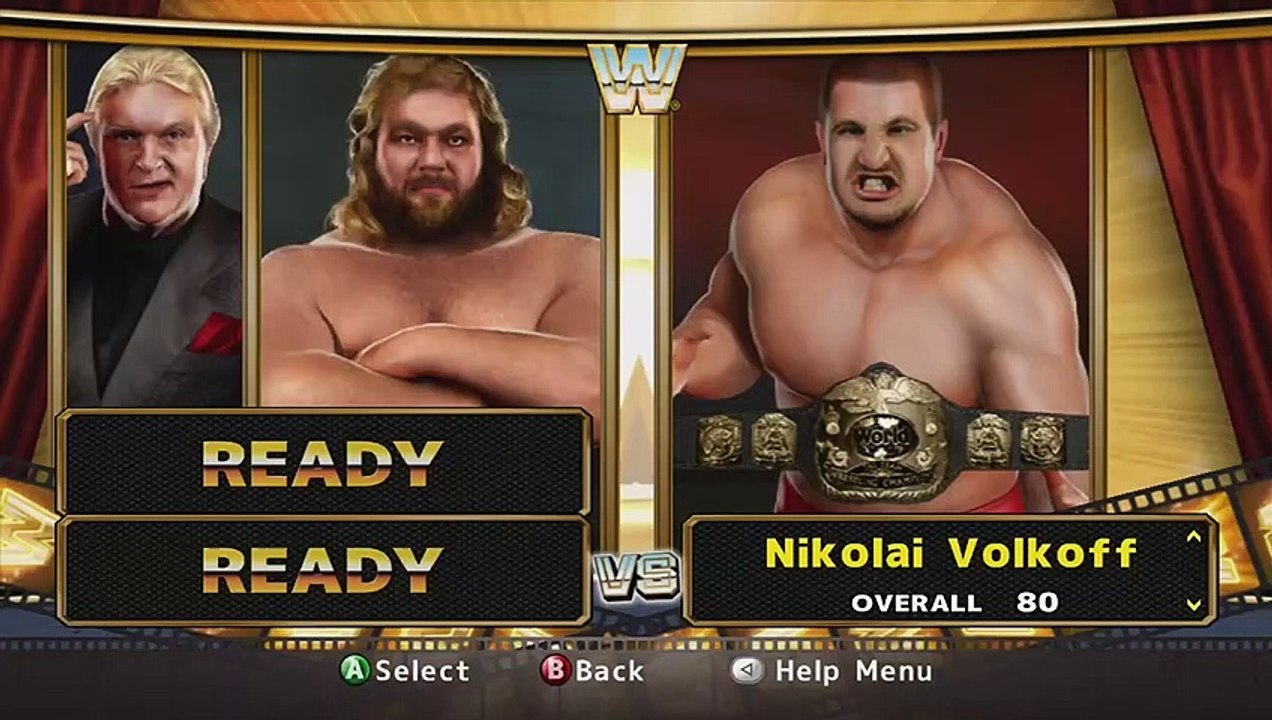 Big John Studd With Bobby "The Brain Heenan" Versus Nikolai Volkoff (WWE Legends Of WrestleMania)