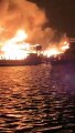 Fire Engulfs Seaport Marine in Connecticut